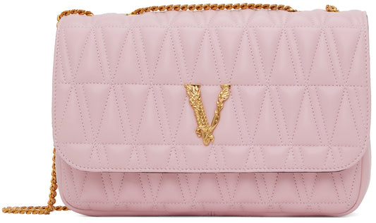 VERSACE PINK VIRTUS SHOULDER BAG