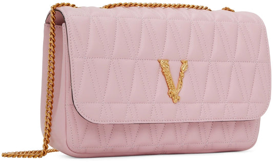 VERSACE PINK VIRTUS SHOULDER BAG