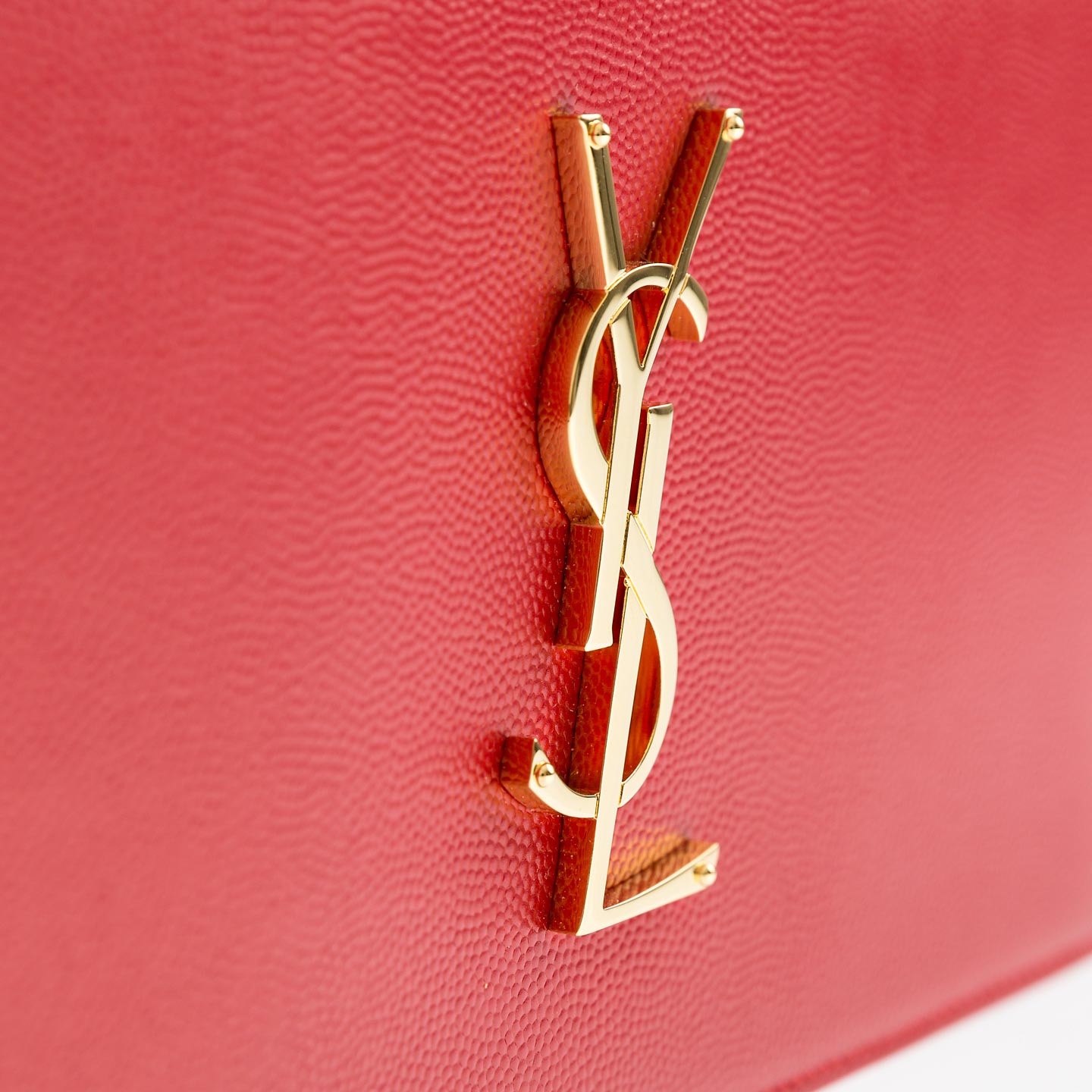 Ysl hot sale red clutch